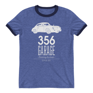 356 Garage Vintage outlaw Porsche Ringer T-Shirt
