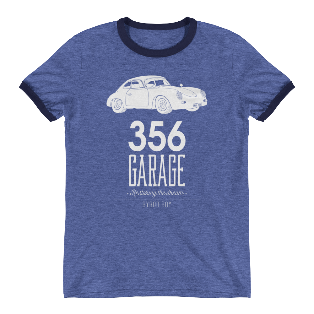 356 Garage Vintage outlaw Porsche Ringer T-Shirt