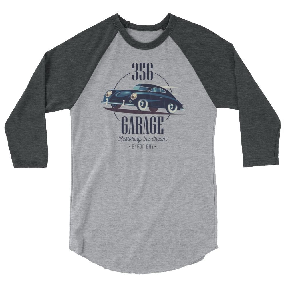 356 Garage vintage Porsche 3/4 sleeve raglan shirt